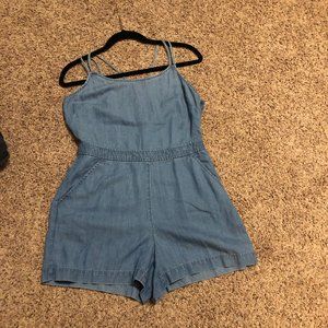 NWT- Loft Strappy Chambray Romper